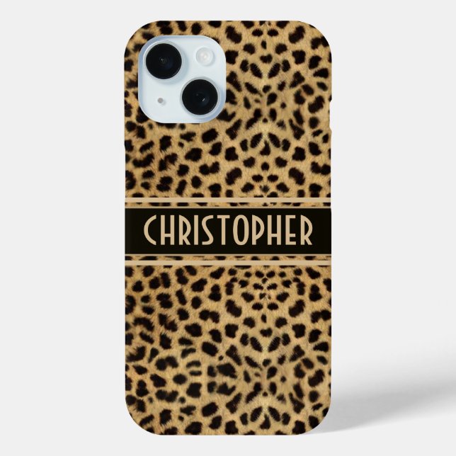 Leopard Spot Skin Print Personalised Case-Mate iPhone Case (Back)