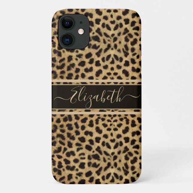 Leopard Spot Skin Print Personalised Case-Mate iPhone Case (Back)