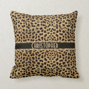 Leopard Spot Skin Print Personalised Cushion