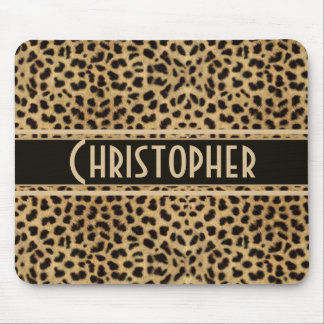 Leopard Spot Skin Print Personalised Mouse Mat