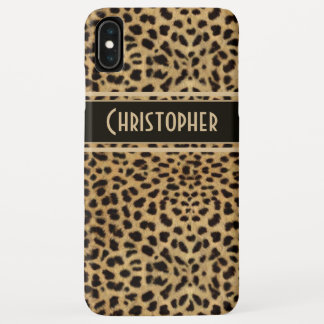 Leopard Spot Skin Print Personalized iPhone XS Max Case