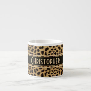 Leopard Spot Skin Print Personalized Espresso Cup