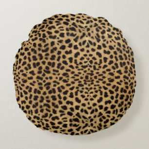 Leopard Spot Skin Print Round Cushion