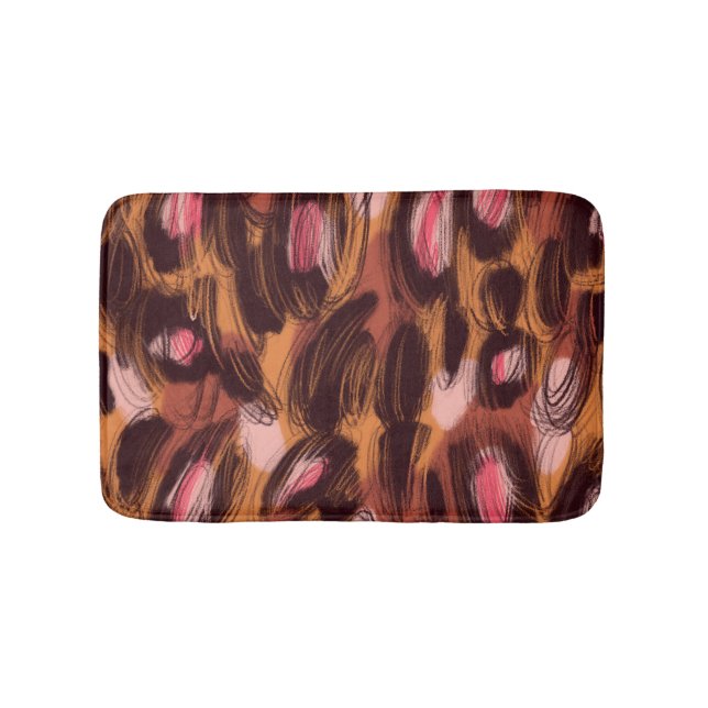 Leopard Spots African Animal Pattern Bath Mat (Front)