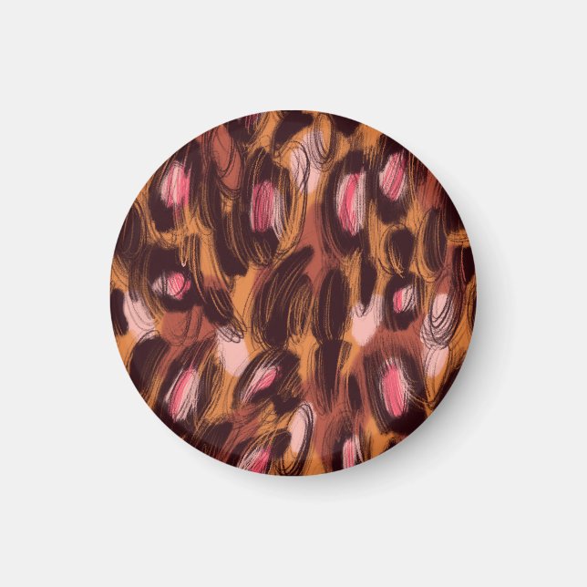 Leopard Spots African Animal Pattern Magnet (Front)