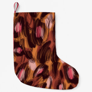 Leopard Spots African Animal Pattern Small Christmas Stocking