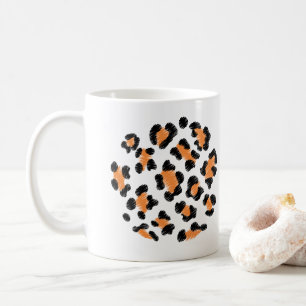 Leopard spots animal skin design coffee mug