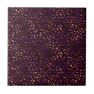 Leopard Spots Blue Glam Luxurious Fashionable Wild Tile
