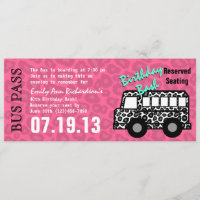 Leopard Spots Bus Pass Birthday Party
