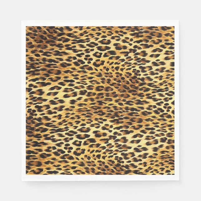 Leopard Spots Camouflage Pattern Painting Napkin (Front)