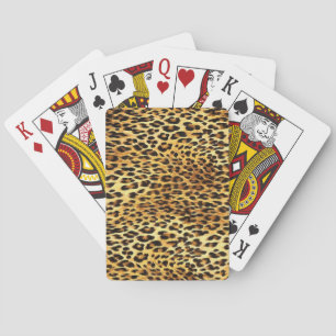 Leopard Spots Camouflage Pattern Painting Playing Cards