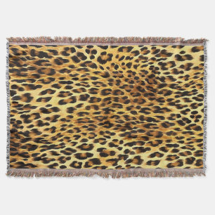 Leopard Spots Camouflage Pattern Painting Throw Blanket