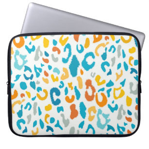 Leopard Spots: Colourful Vintage Texture. Laptop Sleeve