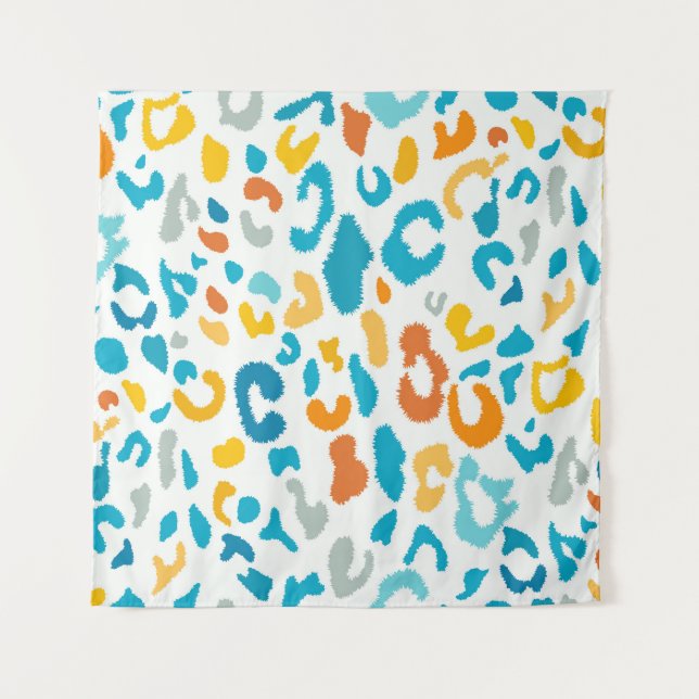 Leopard Spots: Colourful Vintage Texture. Tapestry (Front)