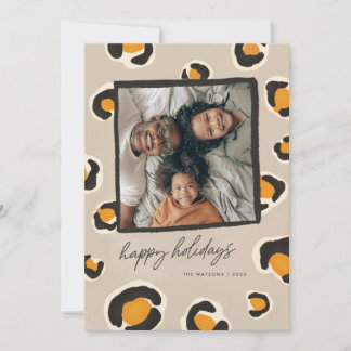 Leopard Spots Flat Holiday Card