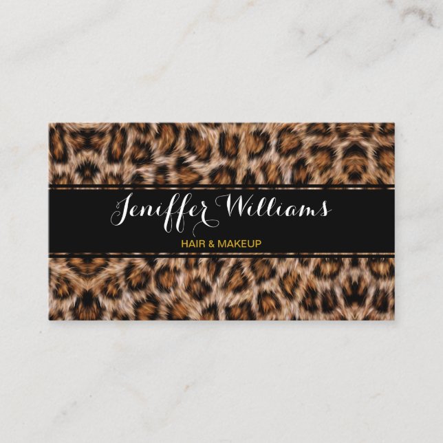 Leopard Spots Fur Jaguar Animal Cat skin Pattern   Business Card (Front)