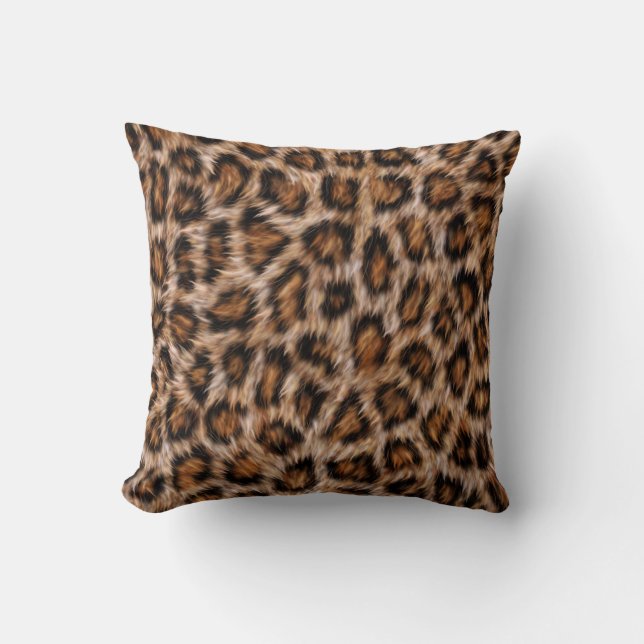 Leopard Spots Fur Jaguar Animal Cat skin Pattern.j Cushion (Front)