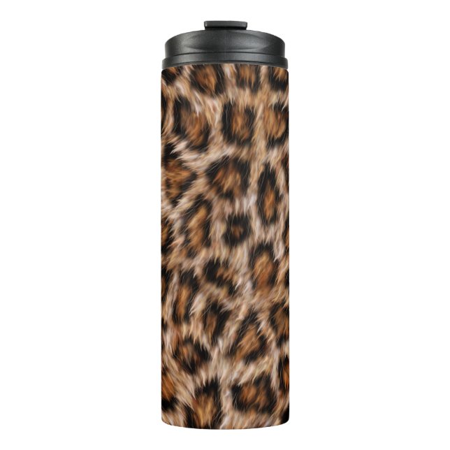 Leopard Spots Fur Jaguar Animal Cat skin Pattern.j Thermal Tumbler (Front)