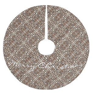 Leopard Spots Pattern Thunder_Cove  Brushed Polyester Tree Skirt