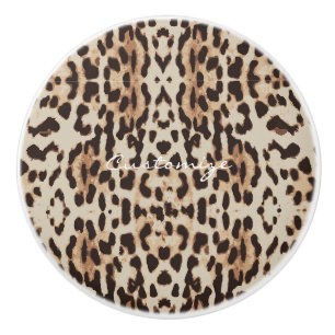 Leopard Spots Pattern Thunder_Cove Ceramic Knob