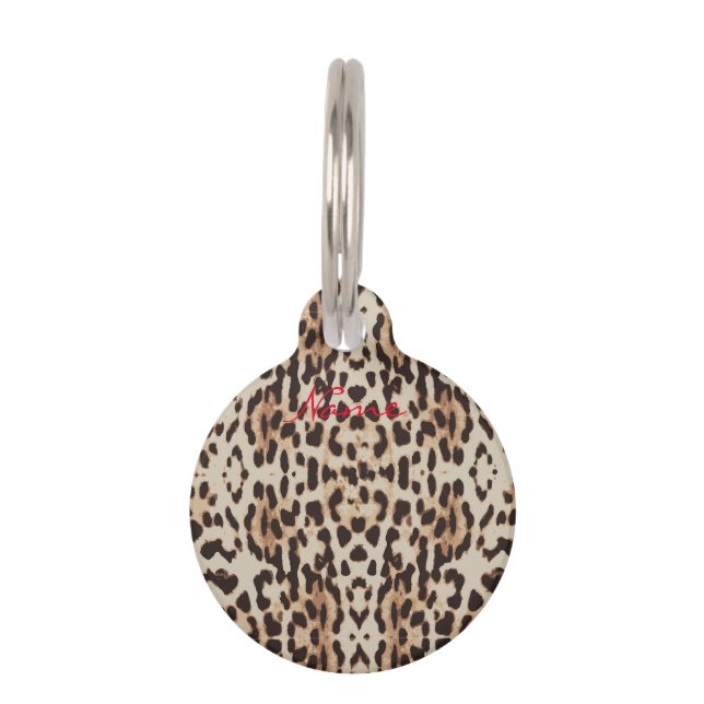 Leopard Spots Pattern Thunder_Cove Pet Tag (Back)