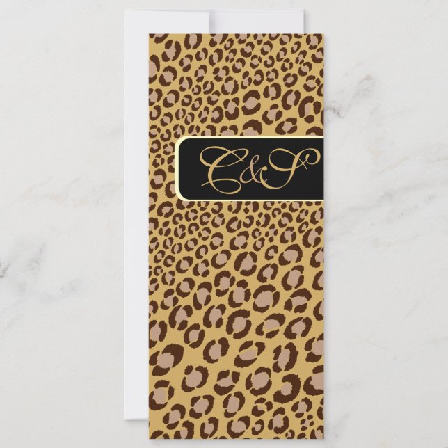 Leopard spots + pearl swirls/vintage invitation (Front)