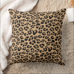 Leopard Spots Tan Brown Animal Print Pattern Cushion<br><div class="desc">Modern and stylish animal print pattern square throw pillow features stylish cheetah / leopard spots in cognac tan,  brown,  and black colours. A fashionable accent for your home decor. Shop our store for additional colour options.</div>