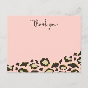Leopard Spots & Tiger Stripes Thank You Card