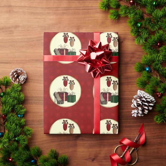 Leopard Stiletto holiday gifts Wrapping Paper (Holiday Gift)