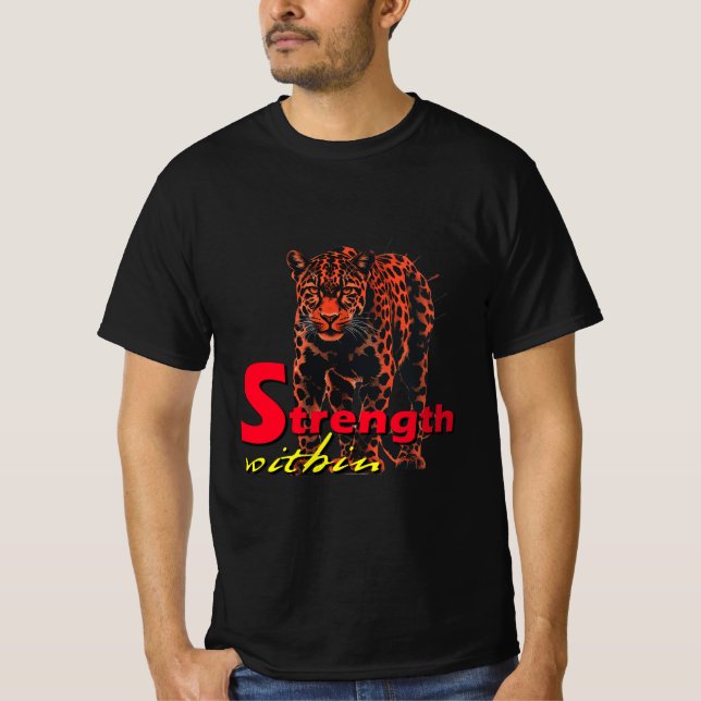Leopard Strength  T-Shirt (Front)