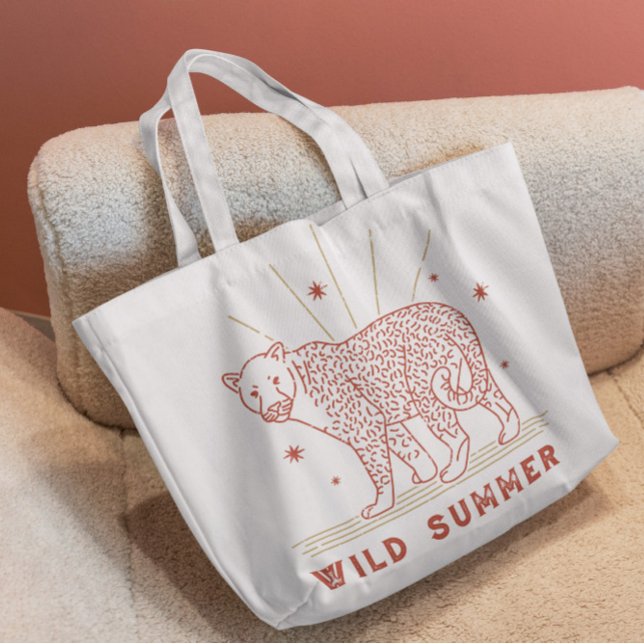 Leopard Summer Quote Tote Bag   (Creator Uploaded)