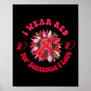 leopard sunflower blood cancer awareness apparel i poster
