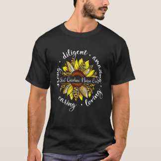 Leopard Sunflower CVICU Cardiac Nurse Registered N T-Shirt