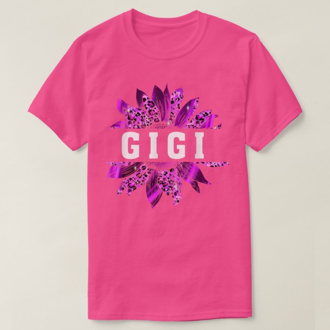 Leopard Sunflower Promoted To Gigi Pregnancy Annou T-Shirt (Design Front)