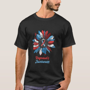 Leopard Sunflower Raynaud s Awareness Warrior Supp T-Shirt