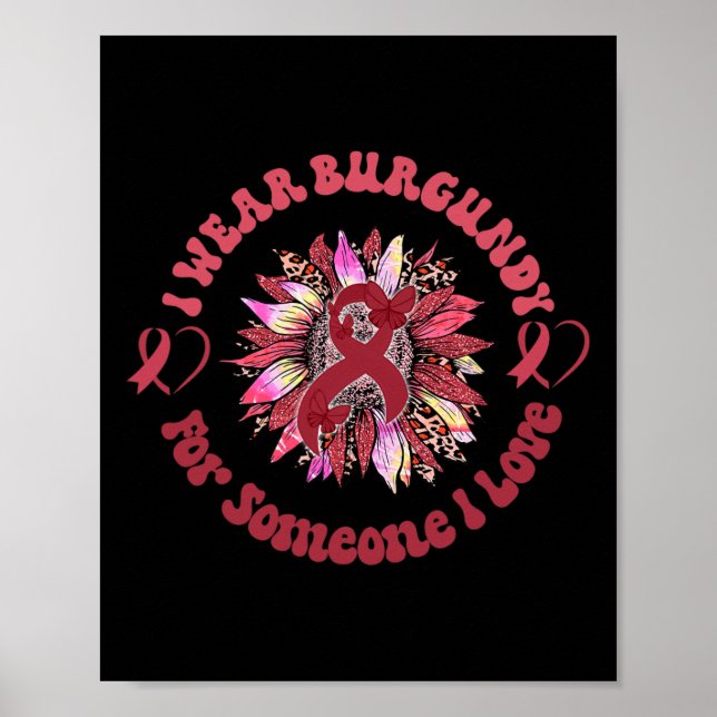 leopard sunflower sickle cell cancer awareness app poster (Front)