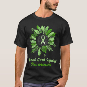Leopard Sunflower Spinal Cord Injury Awareness War T-Shirt