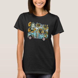 Leopard Sunflower Truck Just Small Town Girl Weste T-Shirt
