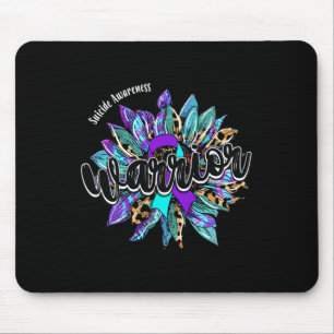 Leopard Sunflower Warrior Suicide Awareness Mouse Mat
