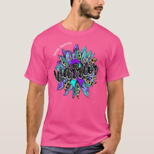 Leopard Sunflower Warrior Suicide Awareness T-Shirt