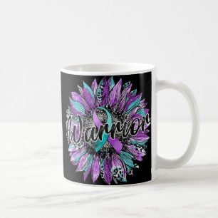 Leopard Sunflower Warrior Teal And Purple Suicide Coffee Mug