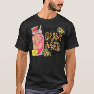 Leopard Sweet Summer Time Funny I Love Summer Beac T-Shirt