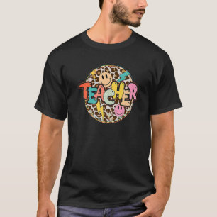 Leopard Teacher Teacher Lightning Bolt Back To Sc T-Shirt