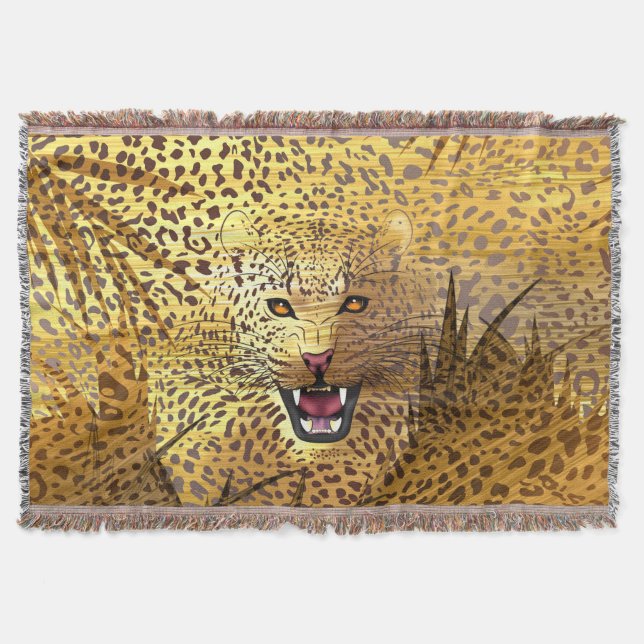 Leopard Territory 1 Throw Blanket (Front)