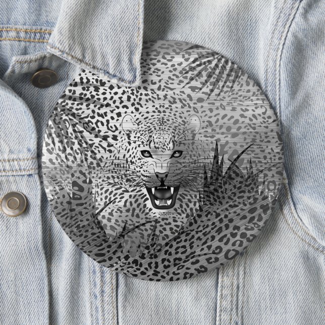 Leopard Territory 2 6 Cm Round Badge (In Situ)