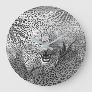 Leopard Territory 2 Large Clock
