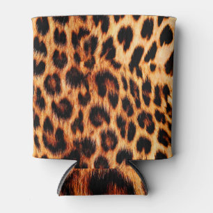 Leopard texture, African animal seamless pattern. Can Cooler