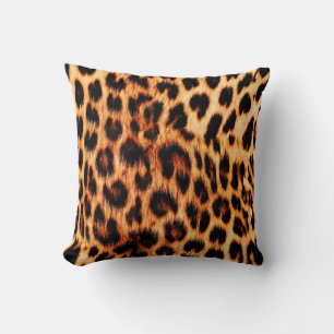 Leopard texture, African animal seamless pattern. Cushion