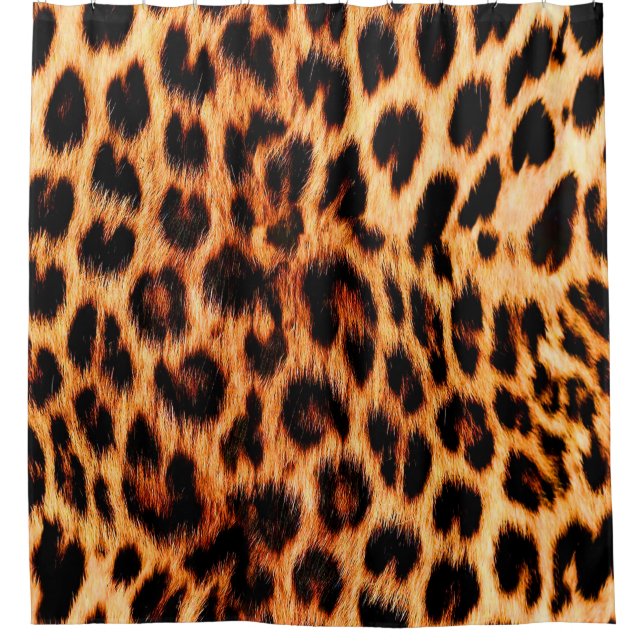 Leopard texture, African animal seamless pattern. Shower Curtain (Front)