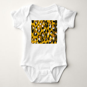Leopard Texture Animal Print Background Baby Bodysuit